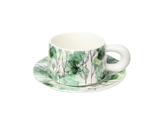 Кавовий набір Qinglan Ruomeng 250 мл White-Green 13151-83890