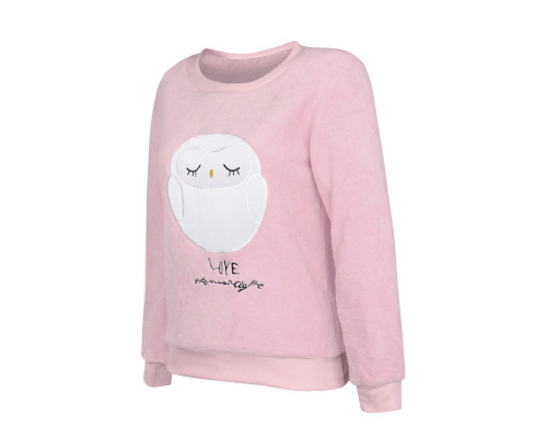 Жіноча тепла піжама Lesko Owl Pink L домашній костюм Жіноча тепла піжама Lesko Owl Pink L домашній костюм
