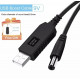 Кабель для роутера USB DC живлення від Power Bank Fonken із трансформатором 9V з перехідником 5.5 - 3.5 мм Чорний