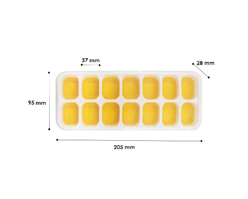 Силіконова форма cumenss AI-814 Cube 14 Yellow для льоду Силіконова форма cumenss AI-814 Cube 14 Yellow для льоду