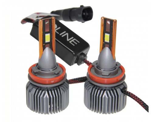 Лампи світлодіодні QLine Ultra 55W H11 6000K 2 шт Лампи світлодіодні QLine Ultra 55W H11 6000K 2 шт