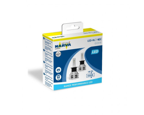 Комплект діодних ламп Narva 18058 H3 12/24v 6500K X2 24W RPL Range Performance Комплект діодних ламп Narva 18058 H3 12/24v 6500K X2 24W RPL Range Performance