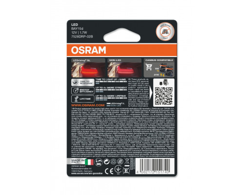 Комплект світлодіодних ламп Osram LEDriving SL 7528DRP-02b P21/5W 12V BAY15d Red Комплект світлодіодних ламп Osram LEDriving SL 7528DRP-02b P21/5W 12V BAY15d Red