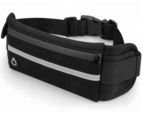 Сумка для бігу на пояс RunningBag з кишенею на пляшку Black (HbP0506201) Сумка для бігу на пояс RunningBag з кишенею на пляшку Black (HbP0506201)