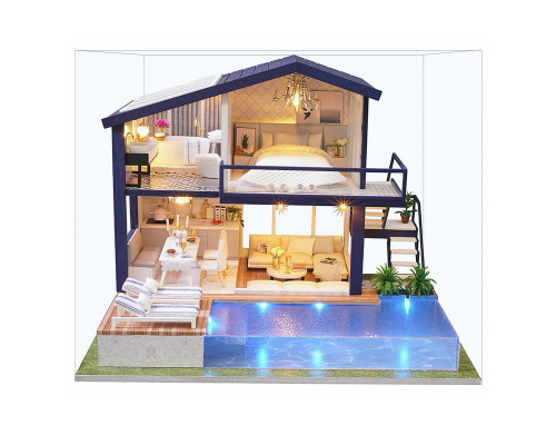 Ляльковий будинок конструктор DIY Cute Room A-066-B Вілла з басейном (7162-22035) Ляльковий будинок конструктор DIY Cute Room A-066-B Вілла з басейном (7162-22035)