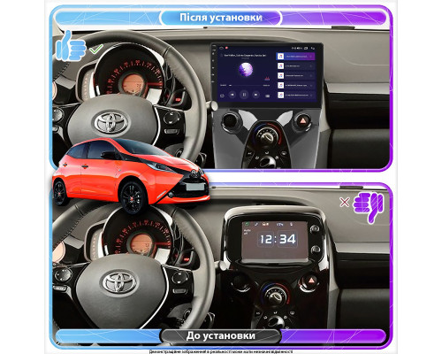 Штатна магнітола 10 Lesko для Toyota Aygo II 2014-2018 4/32Gb Штатна магнітола 10 Lesko для Toyota Aygo II 2014-2018 4/32Gb