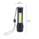 Ліхтарик світлодіодний акумуляторний Xiamen 3W LED + COB 350 лм USB (НН050713)