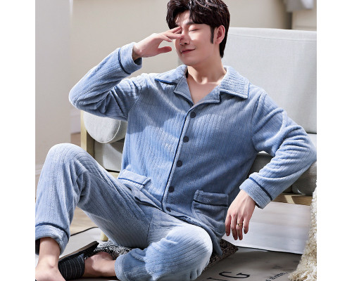 Комплект чоловічої піжами No Brand CK-215 Light Blue L