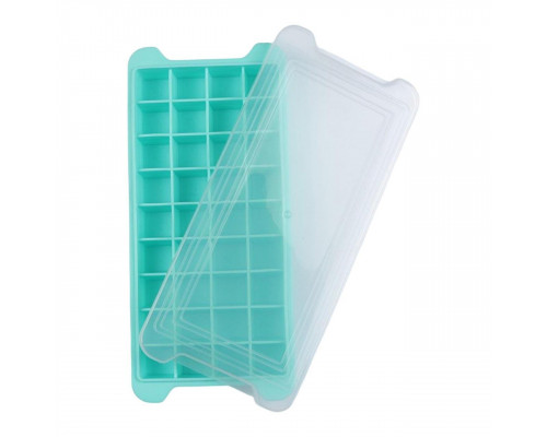 Форма для льоду силіконова СМ з кришкою Кубики 36 комірок 26х12х3 см Блакитний (С051360)