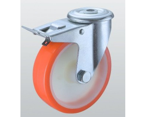 Колесо поворотне STANDART з отвором та гальмом Longway 80 мм (4306-ST-080-R) Колесо поворотне STANDART з отвором та гальмом Longway 80 мм (4306-ST-080-R)