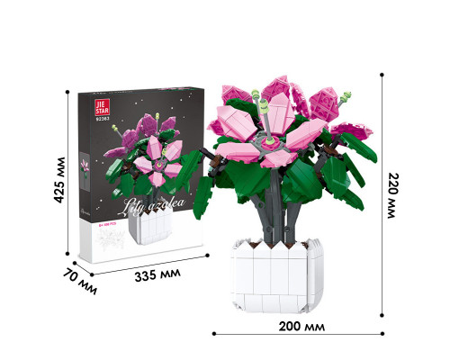 3D-конструктор Jie Star 92363 Lily Azalea 698 деталей 13219-84640