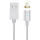 Кабель магнітний Hoco U16 Lightning Silver (3101-9246)