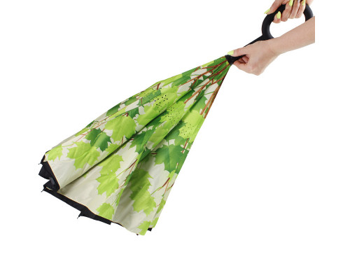 Парасолька зворотного додавання Up-Brella Листя Зелений (2907-13259) Парасолька зворотного додавання Up-Brella Листя Зелений (2907-13259)