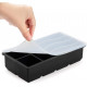 Форма для льоду силіконова Ice з кришкою Кубики 8 комірок 21x11.5x5 см Чорний (С051353)