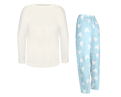 Жіноча піжама Lesko Mickey Mouse White + Blue M домашній костюм Жіноча піжама Lesko Mickey Mouse White + Blue M домашній костюм