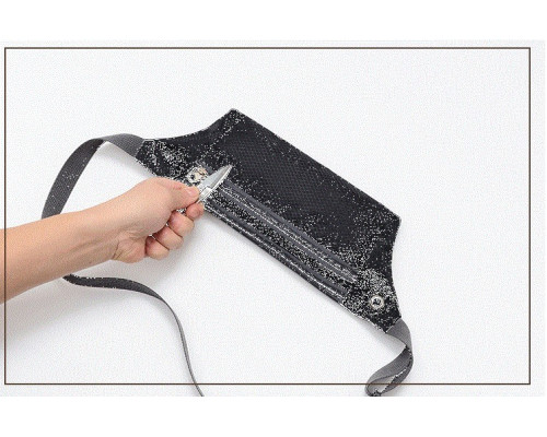 Сумка для бігу на пояс RunBag Водонепроникна 31х11 см Black (33535521)