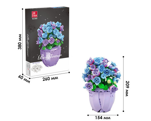 3D-конструктор Jie Star 92360 Bell flower 372 деталі 13215-84636