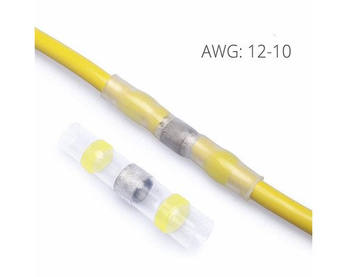 Термозбіжна гільза з припоєм PR термоусадка 4.0-6.0 мм² 50 шт Жовтий (C050948-50)