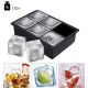Форма для льоду силіконова Ice Кубики 6 комірок 16.7x11.5x5 см Чорний (С051350)