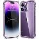 Силіконовий протиударний чохол панель + скло 9Н на Iphone 14 Pro Max прозорий Case (5747457457)