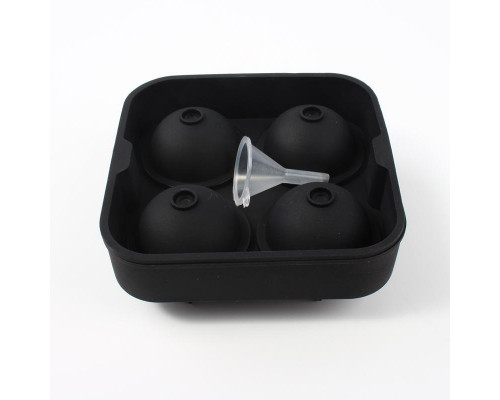 Набір силіконовий форм для льоду Ice Куля 3в1 4/6/8 комірок 3 шт Чорний (C051354-355-356)