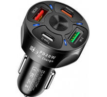 Зарядний пристрій Xiamen 2USB 2Type-C PD20W QC 3.0 Black (050551)