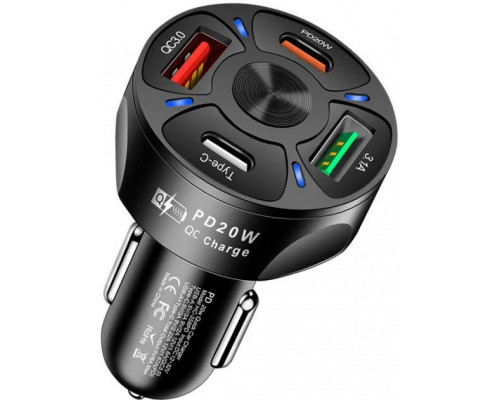 Зарядний пристрій Xiamen 2USB 2Type-C PD20W QC 3.0 Black (050551) Зарядний пристрій Xiamen 2USB 2Type-C PD20W QC 3.0 Black (050551)
