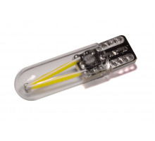 Світлодіодна лампа StarLight T10 1 діод COB 12V-24V 1W WHITE мультиполярна / скляна колба / друкована плата Black
