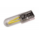 Світлодіодна лампа StarLight T10 1 діод COB 12V-24V 1W WHITE мультиполярна / скляна колба / друкована плата Black