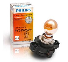 Автолампа PHILIPS 12274SVC1 PY24W 12V 24W PGU20/4 SilverVision