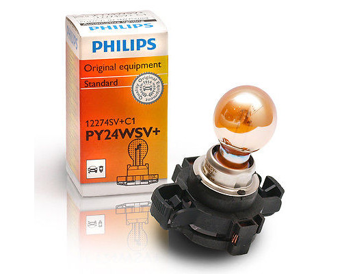 Автолампа PHILIPS 12274SVC1 PY24W 12V 24W PGU20/4 SilverVision Автолампа PHILIPS 12274SVC1 PY24W 12V 24W PGU20/4 SilverVision