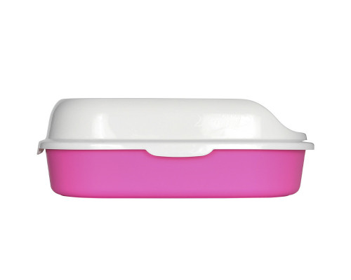 Туалет для кішок з лопаткою Taotaopets 226611 Pink 40х29х13.5 см Туалет для кішок з лопаткою Taotaopets 226611 Pink 40х29х13.5 см