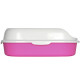 Туалет для кішок з лопаткою Taotaopets 226611 Pink 40х29х13.5 см