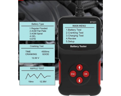 Тестер акумуляторних батарей Icar BT201 3-200 А/рік (RD050709) Тестер акумуляторних батарей Icar BT201 3-200 А/рік (RD050709)