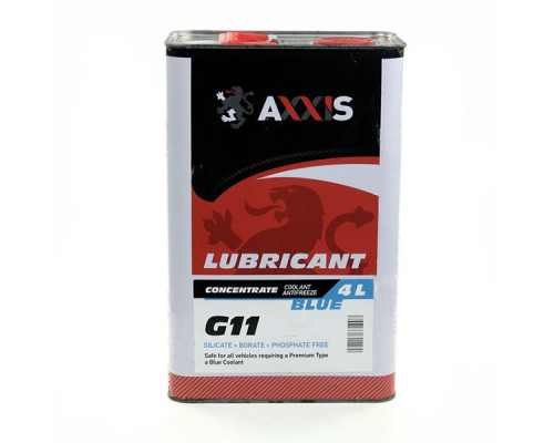 Антифриз AXXIS G11 P999-4 BLUE концентрат 4 л Антифриз AXXIS G11 P999-4 BLUE концентрат 4 л