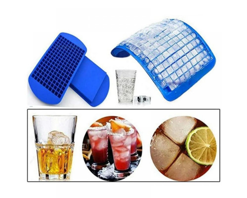 Форма для льоду силіконова СМ Кубики 160 комірок 23х12 см Синій (С051361)