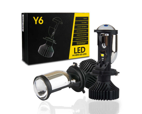 Комплект світлодіодних лінз HeadLight Y6D BI-LED H4 25/35W mini Комплект світлодіодних лінз HeadLight Y6D BI-LED H4 25/35W mini