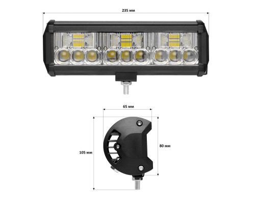 Світлодіодна фара Starlight JR-K-54W 9-32V combo Світлодіодна фара Starlight JR-K-54W 9-32V combo