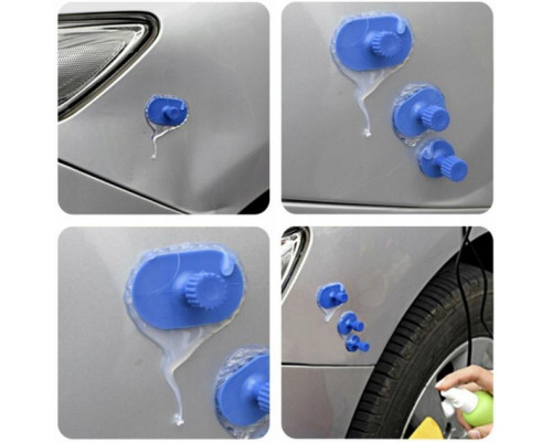 Зворотний молоток Icar з грибками 18 шт/клейові стрижні 5 шт/мікрофібра Сріблястий (С051260)