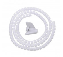 Органайзер кабелю фіксатор стяжка хомут Choice для проводів 2 м 16 мм Білий