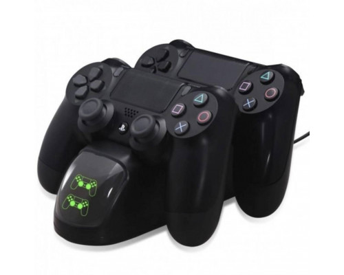 Подвійна зарядна станція Dobe для геймпадів PlayStation (PS4 / PS4 Slim / PS4 Pro) Dualshock 4 з LED індикатором Чорна Подвійна зарядна станція Dobe для геймпадів PlayStation (PS4 / PS4 Slim / PS4 Pro) Dualshock 4 з LED індикатором Чорна