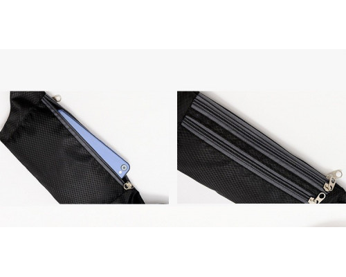 Сумка для бігу на пояс RunBag Водонепроникна 31х11 см Black (33535521)