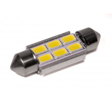 Світлодіодна лампа StarLight T11 6 діодів 5630 1W 12V WHITE / 36mm / мультиполярна
