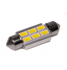 Світлодіодна лампа StarLight T11 6 діодів 5630 1W 12V WHITE / 36mm / мультиполярна