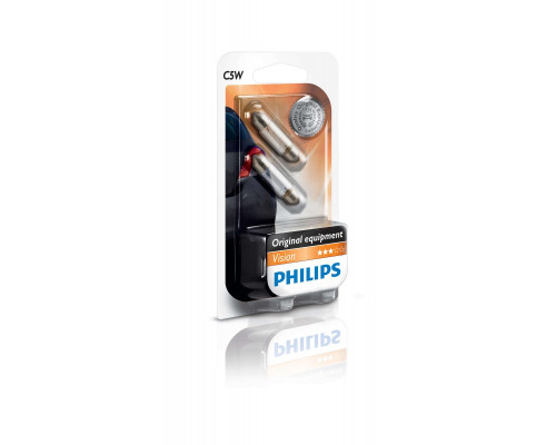Автолампа ук. PHILIPS 12844B2 C5WX35mm 12V 5W SV8,5 2pcs. blister Автолампа ук. PHILIPS 12844B2 C5WX35mm 12V 5W SV8,5 2pcs. blister