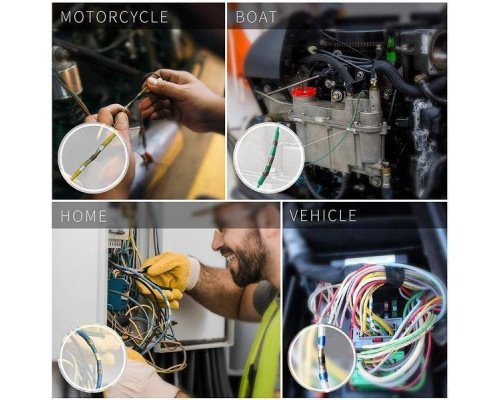 Термозбіжна гільза з припоєм PR термоусадка 4.0-6.0 мм² 100 шт Жовтий (C050948-100)