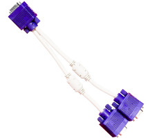 Перехідник Lesko VGA mother to 2xVGA father комп'ютерний для двох моніторів (1280-2411)