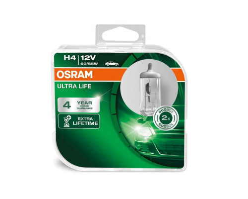 Автолампа OSRAM 64193ULT UltraLife H4 60/55W 12V P43t 10X2 HardDuopet Автолампа OSRAM 64193ULT UltraLife H4 60/55W 12V P43t 10X2 HardDuopet