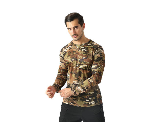Тактичний лонгслів Lesko A659 XL Camouflage CP Зелений (4254-75771) Тактичний лонгслів Lesko A659 XL Camouflage CP Зелений (4254-75771)