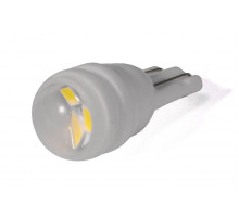 Світлодіодна лампа StarLight T10 3 діода SMD-2835 12V 0.5W WHITE прозора лінза CERAMIC